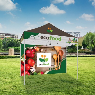 10x10 Standard Tent w/ Full Color Canopy Backwall