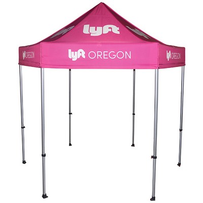 Pop Up Canopy w/ Hex Aluminum Frame w/ Dye Sublimation Printing (10'x10')